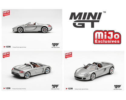 (PRE-ORDER 2026) Mini GT 1:64 Porsche Carrera GT Argent Limited Edition MGT01236-BL