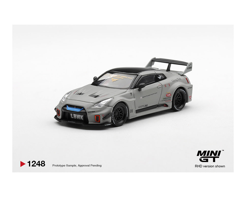 (PRE-ORDER 2026) Mini GT 1:64 Nissan LB-Silhouette WORKS GT 35GT-RR Ver.1 – Matt Grey – Limited Edition (MGT01248-BL)