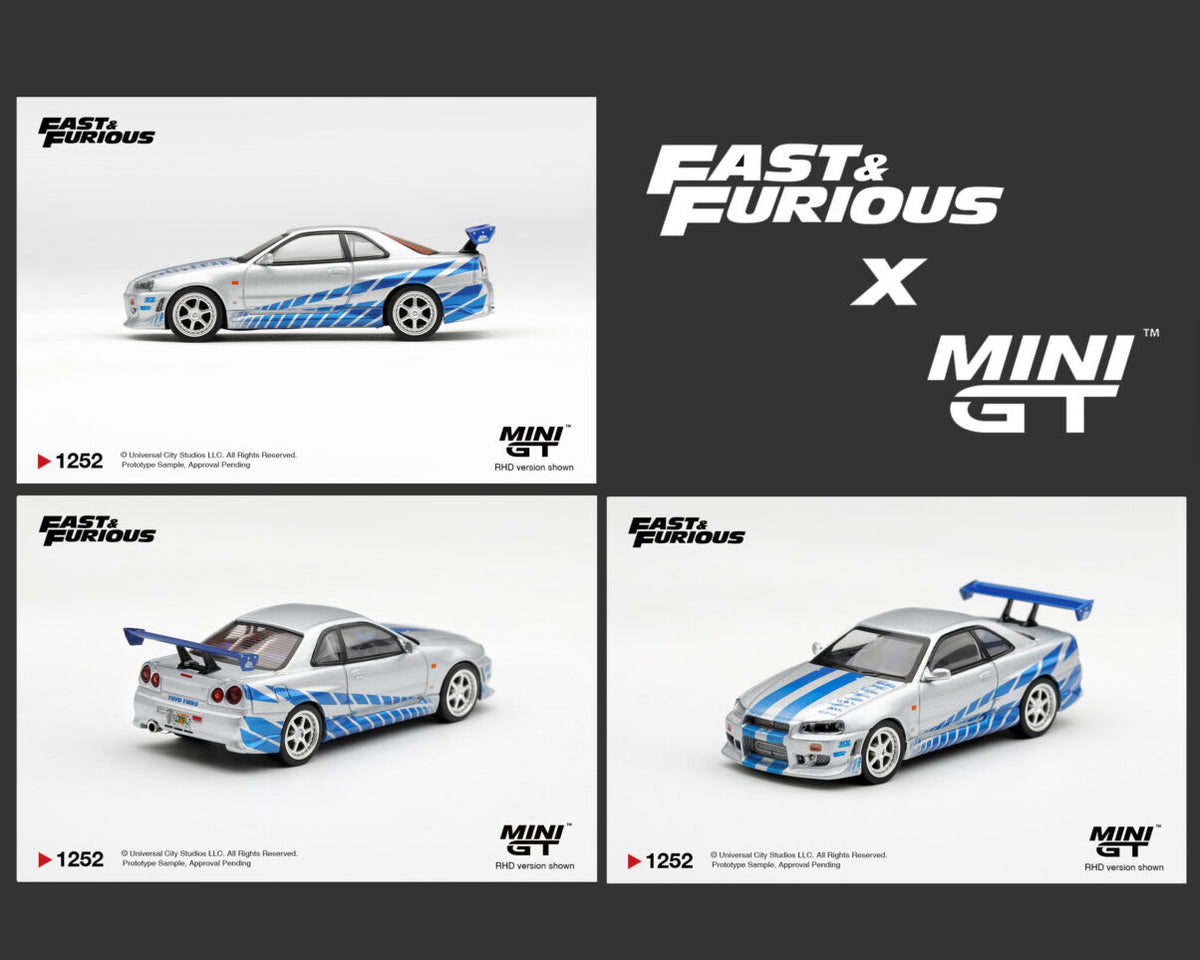 (PRE-ORDER 2027) Mini GT 1:64 Nissan Skyline GT-R C-West “2 Fast 2 Furious” Brian O’Conner – Limited Edition – MGT01252-BL
