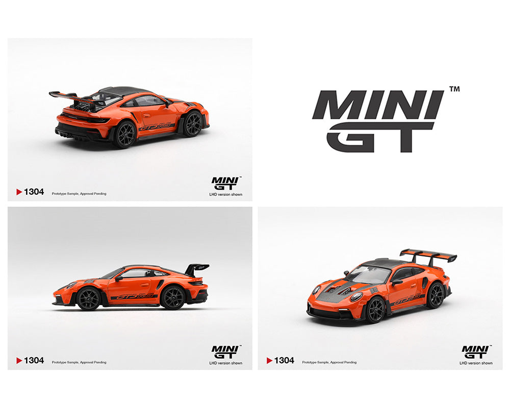 (PRE-ORDER 2026) Mini GT 1:64 Porsche 911 (992) GT3 RS Weissach Package – Gulf Orange – Limited Edition (MGT01304-BL)