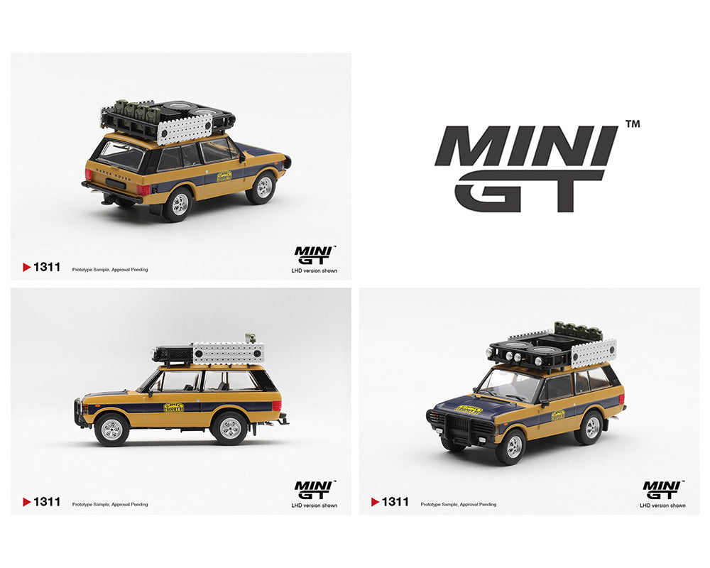 (PRE-ORDER 2026) Mini GT Range Rover 1981 Camel Trophy Sumatra N. Sudmann &amp; F. Hofmann – 1:64 (MGT01311-BL)