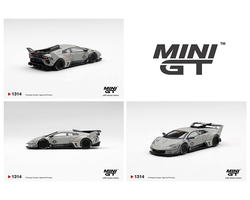 (PRE-ORDER 2026) Lamborghini LB-Silhouette WORKS Murcielago GT Evo Fighter Grey - Mini GT 1:64 - MGT01314-BL