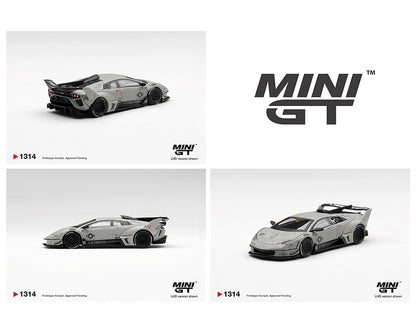 (PRE-ORDER 2026) Lamborghini LB-Silhouette WORKS Murcielago GT Evo Fighter Grey - Mini GT 1:64 - MGT01314-BL