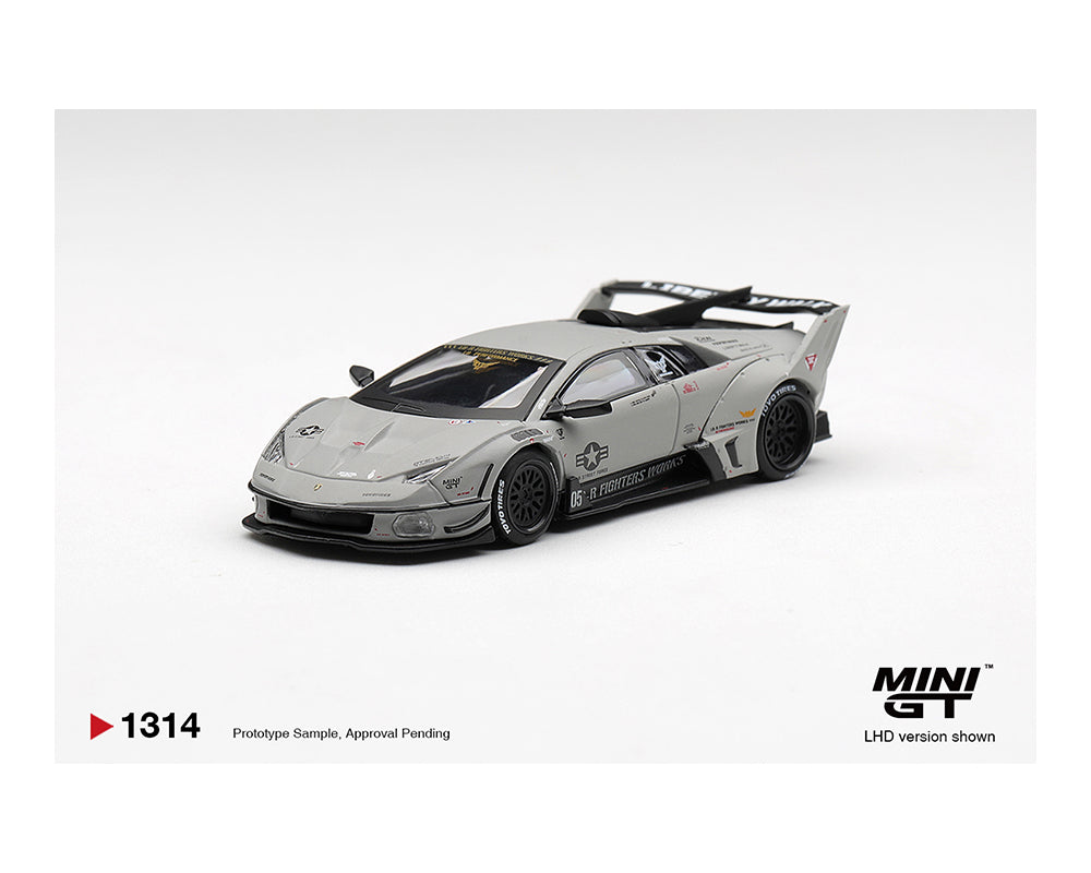(PRE-ORDER 2026) Lamborghini LB-Silhouette WORKS Murcielago GT Evo Fighter Grey - Mini GT 1:64 - MGT01314-BL