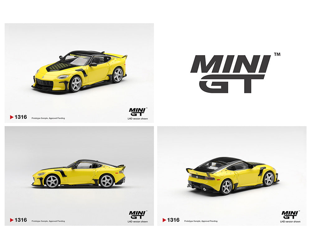 (PRE-ORDER 2026) Nissan Z VeilSide FFZ400 Ikazuchi Yellow - Mini GT 1:64 - MGT01316-BL