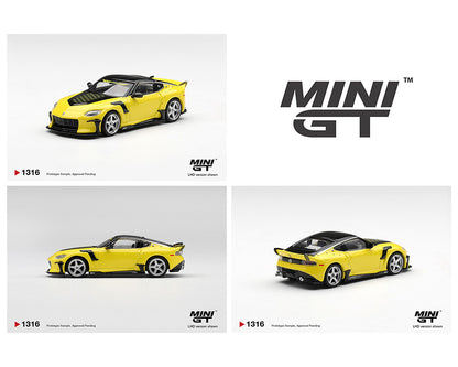 (PRE-ORDER 2026) Nissan Z VeilSide FFZ400 Ikazuchi Yellow - Mini GT 1:64 - MGT01316-BL