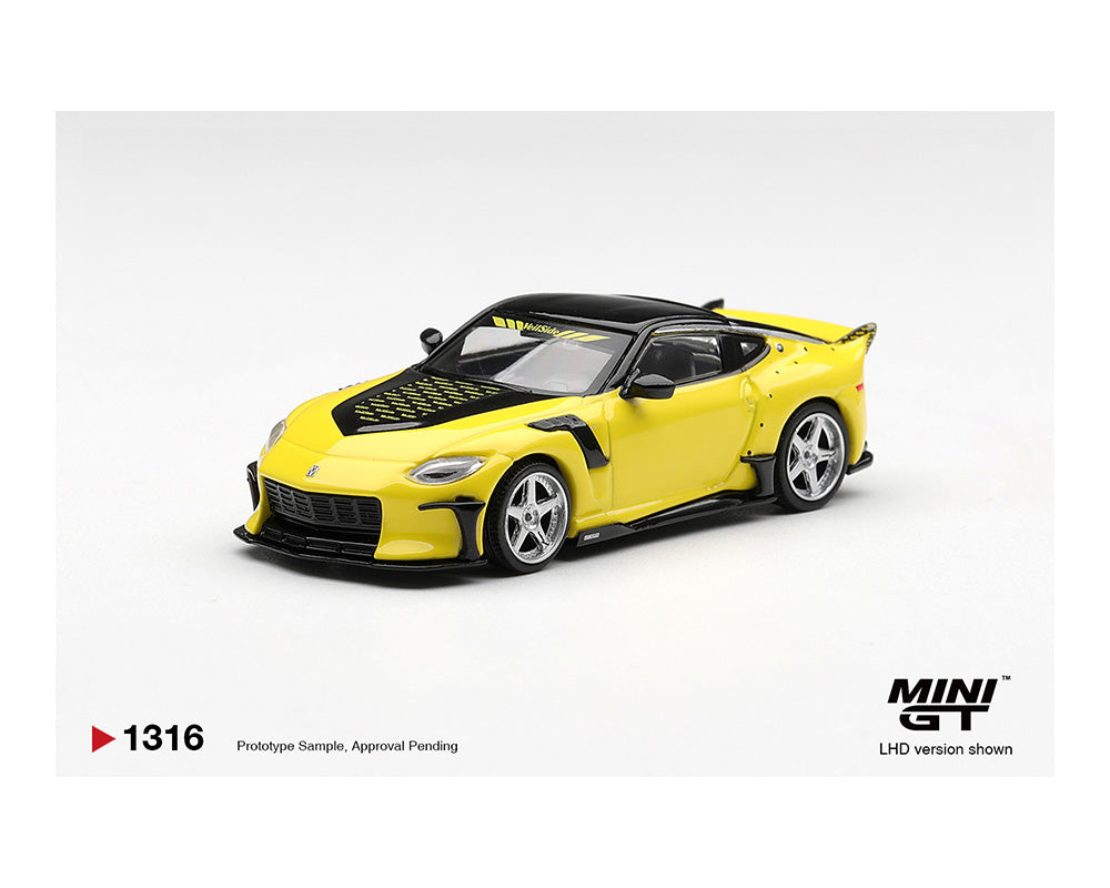 (PRE-ORDER 2026) Nissan Z VeilSide FFZ400 Ikazuchi Yellow - Mini GT 1:64 - MGT01316-BL