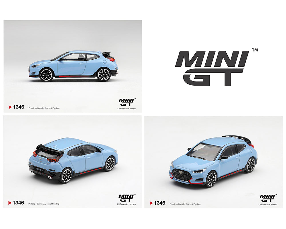 (PRE-ORDER 2027) Mini GT 1:64 Hyundai Veloster N Performance Blue – Korea Exclusive – MGT01346-L