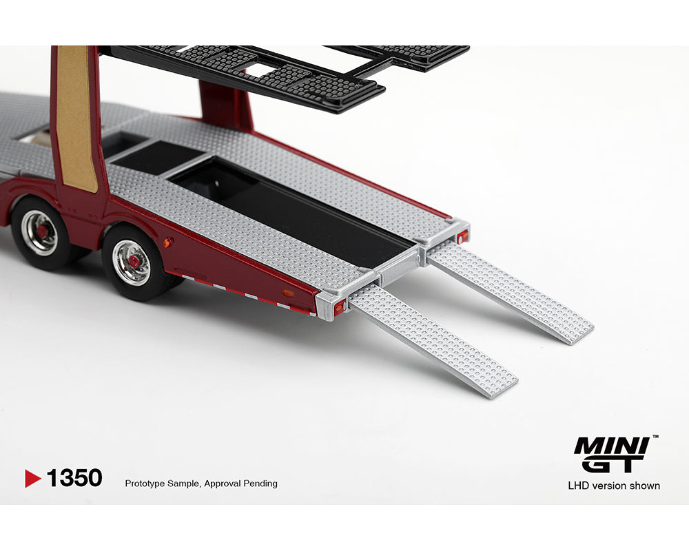 (PRE-ORDER 2026/2027) Mini GT 1:64 Scania 770S A6x4NA Car Transporter – V8 50th Anniversary – Red – Limited Edition – MGT01350-L