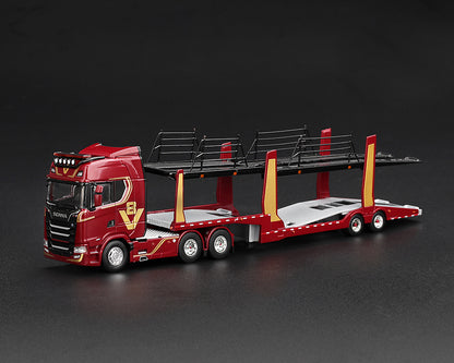 (PRE-ORDER 2026/2027) Mini GT 1:64 Scania 770S A6x4NA Car Transporter – V8 50th Anniversary – Red – Limited Edition – MGT01350-L
