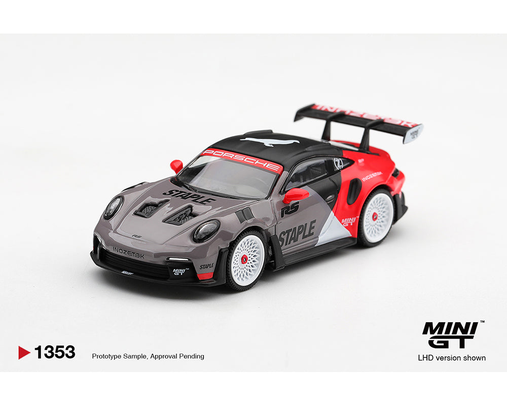 (PRE-ORDER 2026/2027) Mini GT 1:64 Porsche 911 GT3 RS STAPLE x INOZETEK – Limited Edition – MGT01353-BL