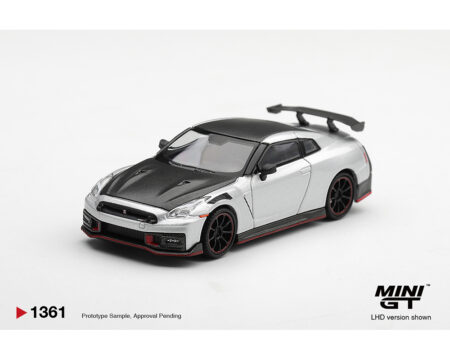 (PRE-ORDER 2027) Mini GT 1:64 Nissan GT-R NISMO 2024 – Argent – Édition limitée – MGT01361-BL