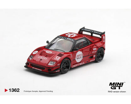 (PRE-ORDER 2027) Mini GT 1:64 Mazda AZ-1 Liberty Walk LB40 LB-Hinomaru – Red – Limited Edition – MGT01362-BL