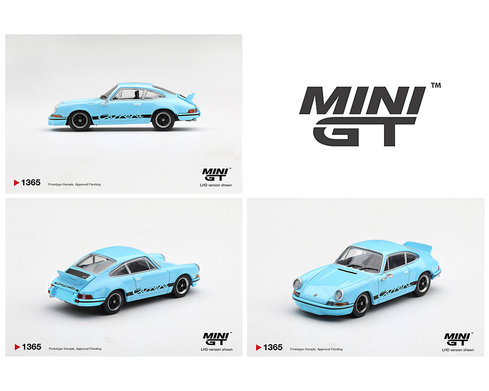 (PRE-ORDER 2027) Mini GT 1:64 Porsche 911 Carrera RS 2.7 – Gulf Blue with Black – Limited Edition – MGT01365-BL