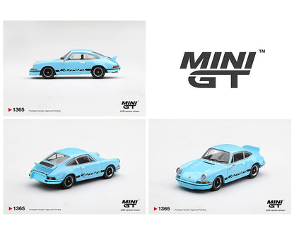 (PRE-ORDER 2027) Mini GT 1:64 Porsche 911 Carrera RS 2.7 – Gulf Blue with Black – Limited Edition – MGT01365-BL