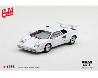 (PRE-ORDER 2027) Mini GT 1:64 Lamborghini Countach LP500S – White – Limited Edition – MGT01366-BL