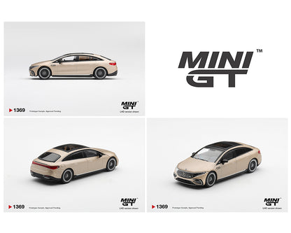 (PRE-ORDER 2027) Mini GT 1:64 Mercedes-AMG EQS 53 – Gold – Limited Edition – MGT01369-BL
