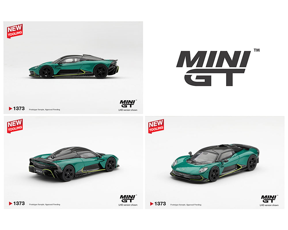(PRE-ORDER 2026) Mini GT 1:64 Aston Martin Valhalla – Podium Green – Blister Pack – Limited Edition – MGT01373-BL