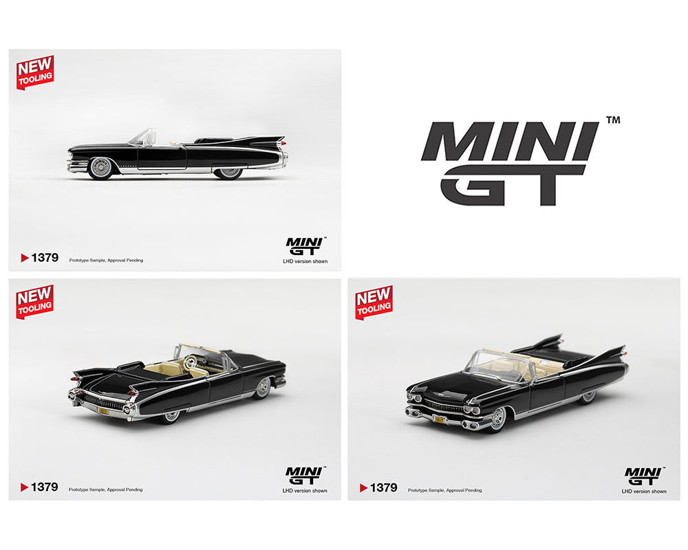 (PRE-ORDER 2027) Mini GT 1:64 Cadillac Eldorado Biarritz 1959 Black – Limited Edition – MGT01379-BL