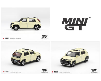 (PRE-ORDER 2026/2027) Mini GT 1:64 Hyundai Casper – Butter Cream Yellow Pearl – Exclusivité Corée – Édition limitée – MGT01385-L