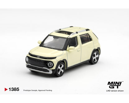 (PRE-ORDER 2026/2027) Mini GT 1:64 Hyundai Casper – Butter Cream Yellow Pearl – Exclusivité Corée – Édition limitée – MGT01385-L