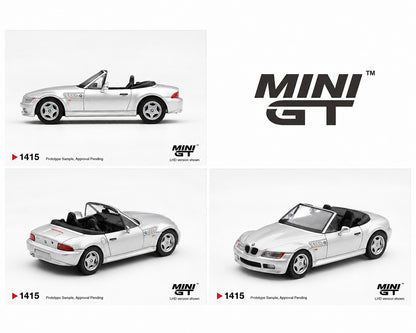(PRE-ORDER 2026/2027) Mini GT 1:64 BMW Z3 Titanium Silver – Limited Edition – MGT01415-BL