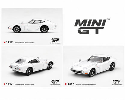 (PRE-ORDER 2026/2027) Mini GT 1:64 Toyota 2000GT Pegasus White – Édition limitée – MGT01417-BL