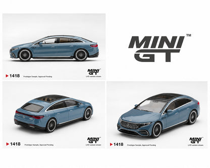(PRE-ORDER 2026/2027) Mini GT 1:64 Mercedes-AMG EQS 53 Blue – Édition limitée – MGT01418-BL