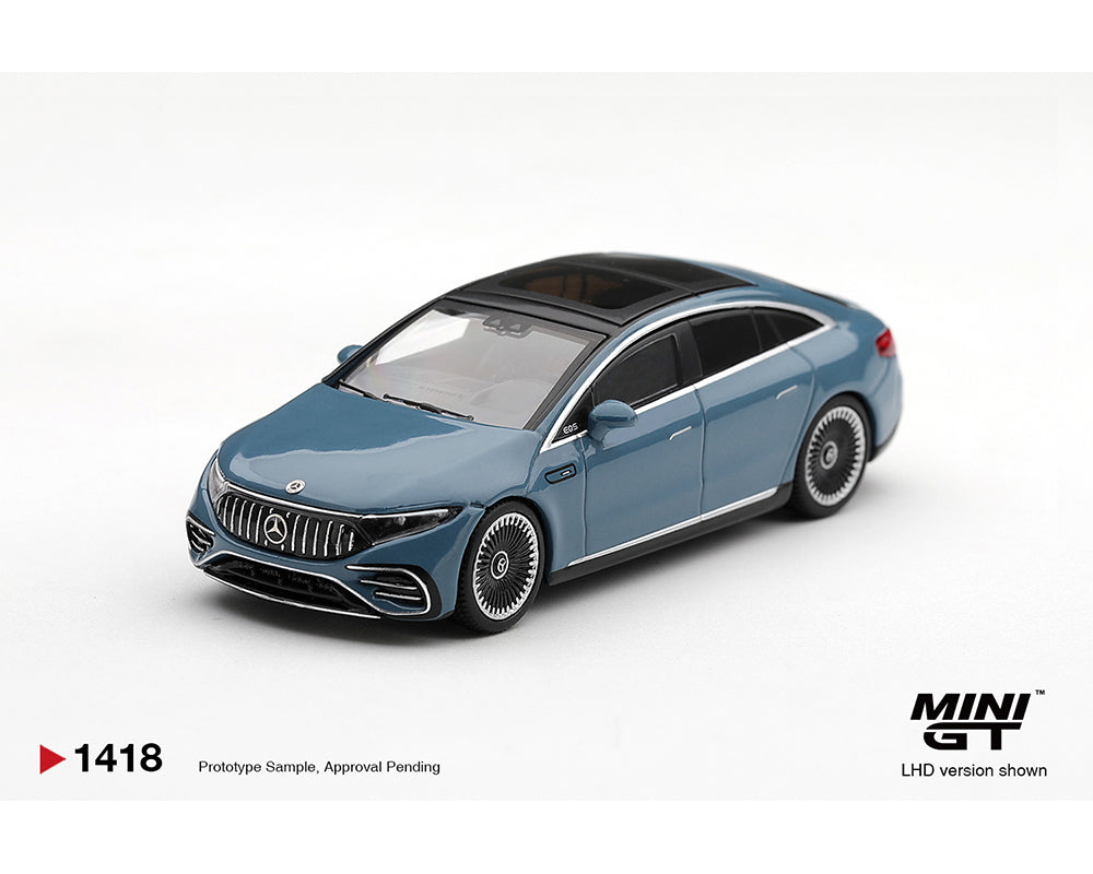 (PRE-ORDER 2026/2027) Mini GT 1:64 Mercedes-AMG EQS 53 Blue – Édition limitée – MGT01418-BL