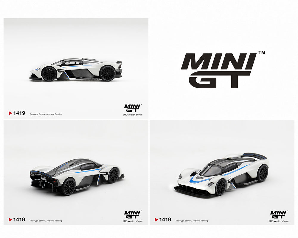 (PRE-ORDER 2027) Mini GT 1:64 Aston Martin Valkyrie – Escaping White – Limited Edition – Blister Packaging MGT01419-BL