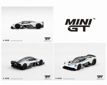 (PRE-ORDER 2027) Mini GT 1:64 Aston Martin Valkyrie – Escaping White – Limited Edition – Blister Packaging MGT01419-BL
