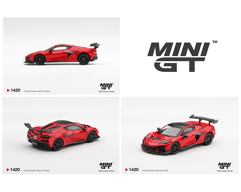 (PRE-ORDER 2027) Mini GT 1:64 Chevrolet Corvette ZR1 Torch Red – Limited Edition Blister MGT01420-BL