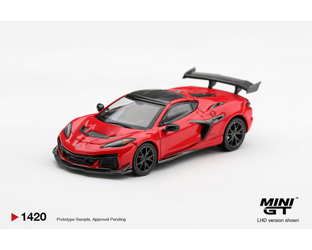 (PRE-ORDER 2027) Mini GT 1:64 Chevrolet Corvette ZR1 Torch Red – Limited Edition Blister MGT01420-BL