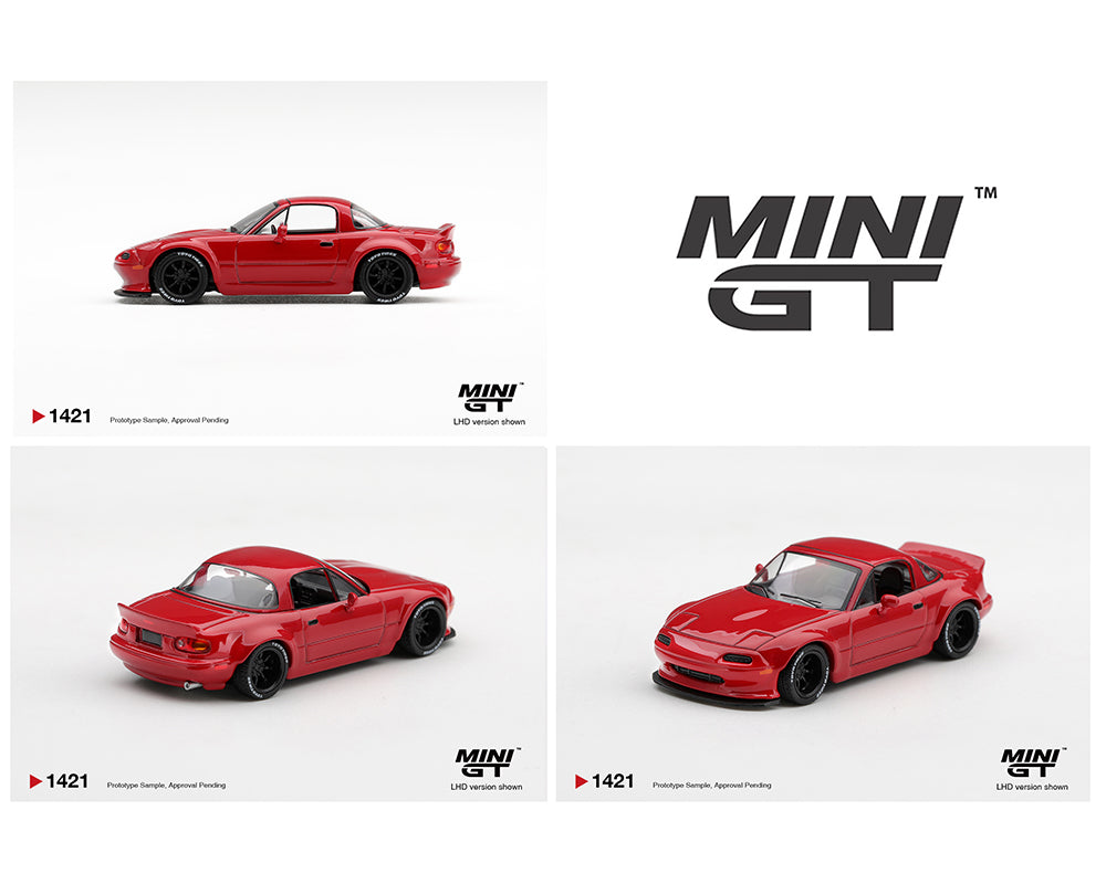 (PRE-ORDER 2027) Mini GT 1:64 Mazda MX-5 (NA) Pandem Classic Red – Limited Edition Blister MGT01421-BL