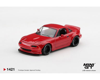 (PRE-ORDER 2027) Mini GT 1:64 Mazda MX-5 (NA) Pandem Classic Red – Limited Edition Blister MGT01421-BL