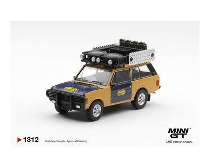 (PRE-ORDER 2026) Mini GT Range Rover 1981 Camel Trophy Sumatra H. Fischer &amp; W. Bays – 1:64 (MGT01312-BL)