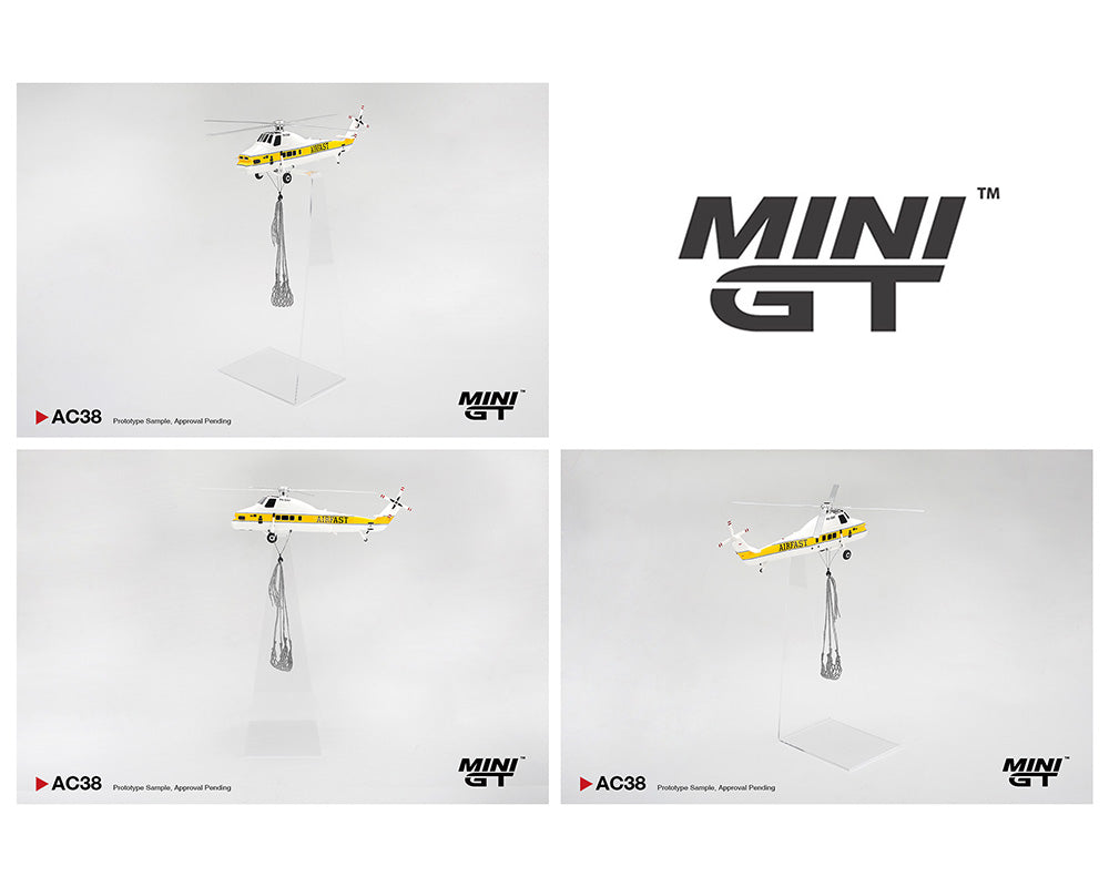 (PRE-ORDER 2026) Mini GT 1:64-Sikorsky S58T Helicopter 1985 Camel Trophy MGTAC38