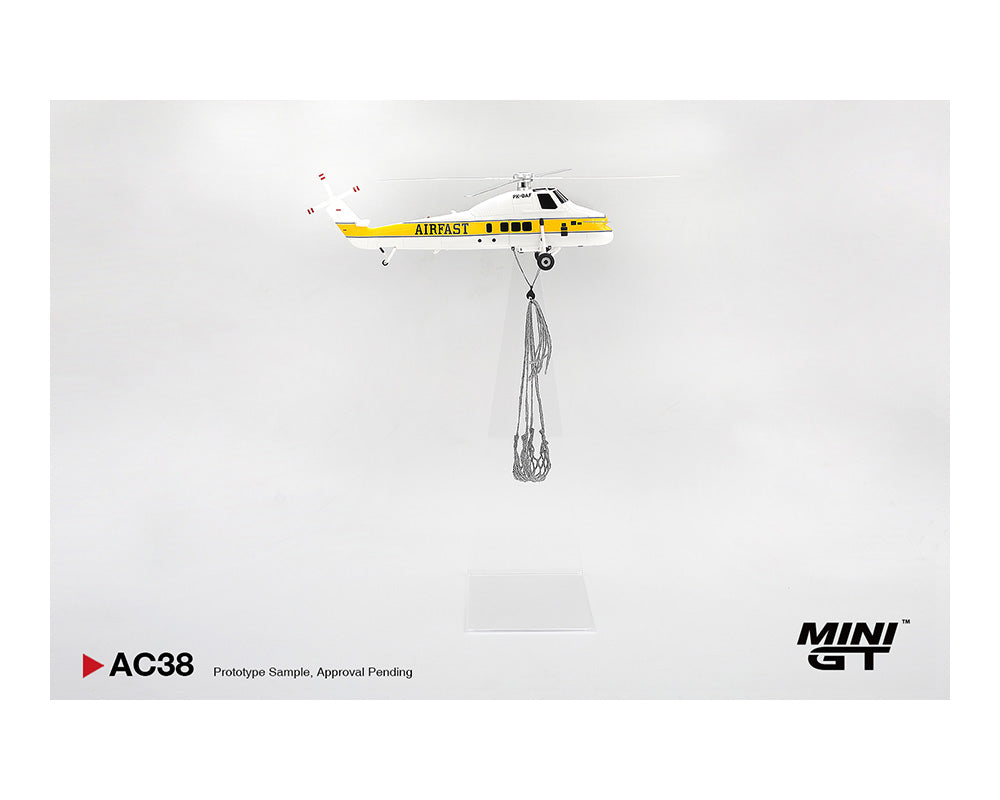 (PRE-ORDER 2026) Mini GT 1:64-Sikorsky S58T Helicopter 1985 Camel Trophy MGTAC38