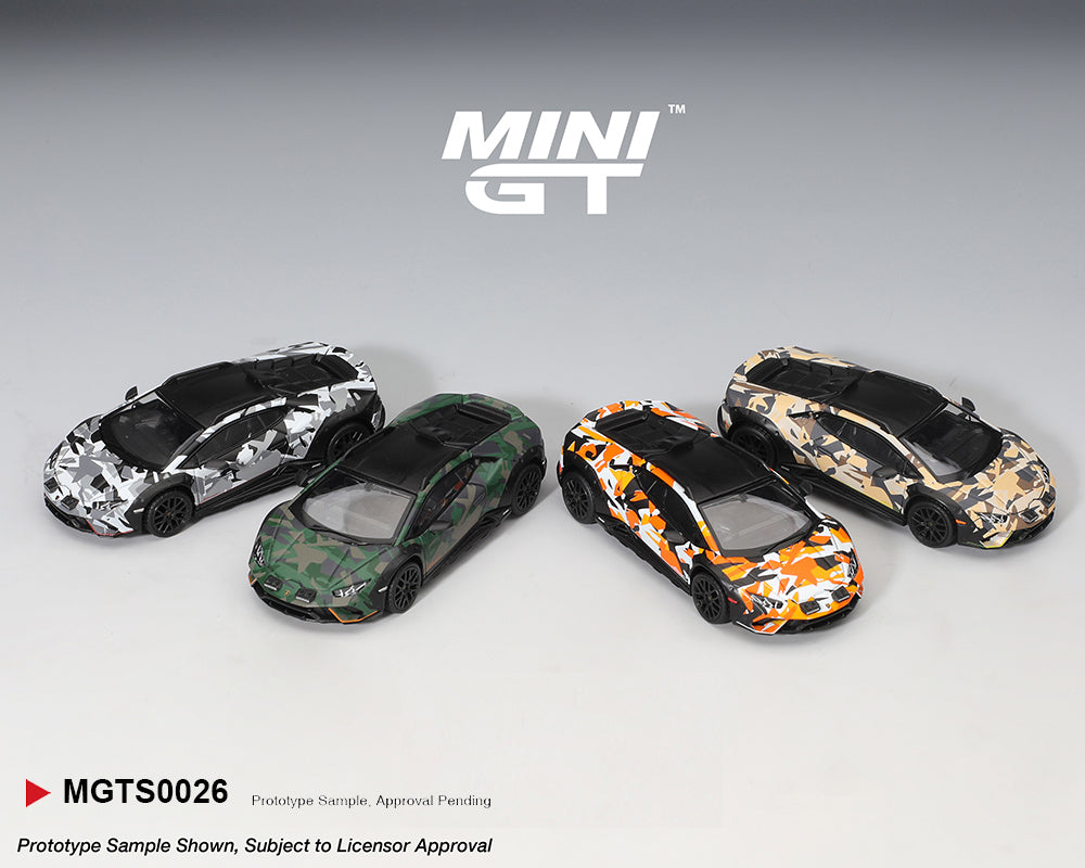 (PRE-ORDER 2026) Mini GT 1:64-Lamborghini Huracán Sterrato All Terrain (Set of 4) MGTS0026