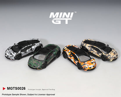 (PRE-ORDER 2026) Mini GT 1:64-Lamborghini Huracán Sterrato All Terrain (Set of 4) MGTS0026
