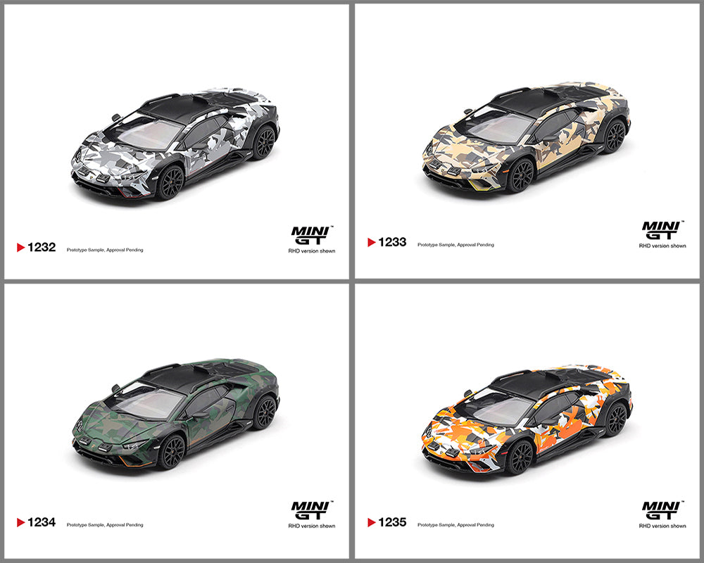 (PRE-ORDER 2026) Mini GT 1:64-Lamborghini Huracán Sterrato All Terrain (Set of 4) MGTS0026