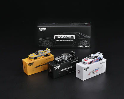 (PRE-ORDER 2027) Mini GT 1:64 INOZETEK x Liberty Walk Nissan Skyline GT-R (R32) 2026 Show Edition – 3-Car Set MGTS0027