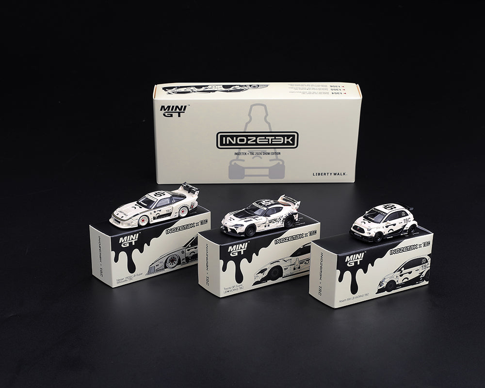 (PRE-ORDER 2027) Mini GT 1:64 INOZETEK x TBC Édition Salon 2026 – Ensemble de 3 voitures MGTS0028