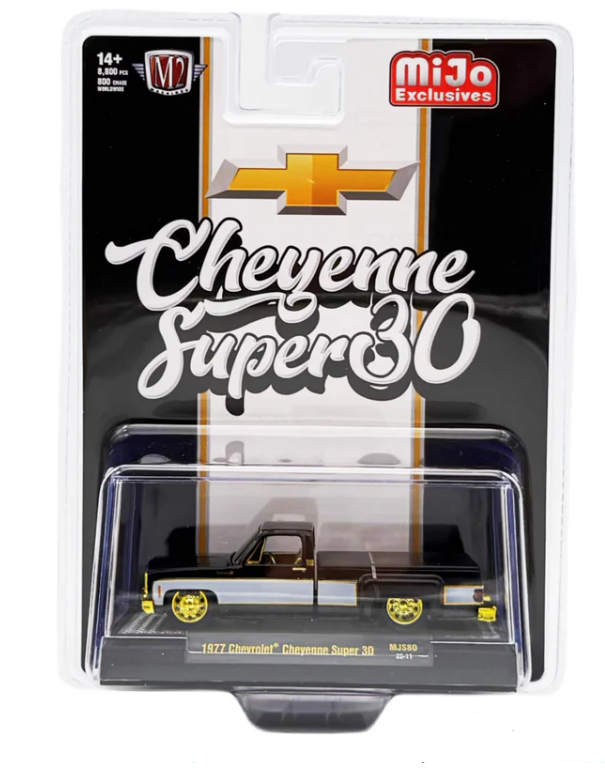 CHASE CARS-1977 Chevrolet Cheyenne Super 30 Pickup Truck (Black &amp; White Two Tone)