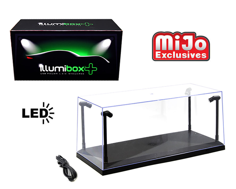 Ilumibox Plus 1:18 USB Powered LED Showcase (Black Base)-Présentoir avec Lumières-Display with lights (DEL) 1/18 base noir-black (MJ14001)