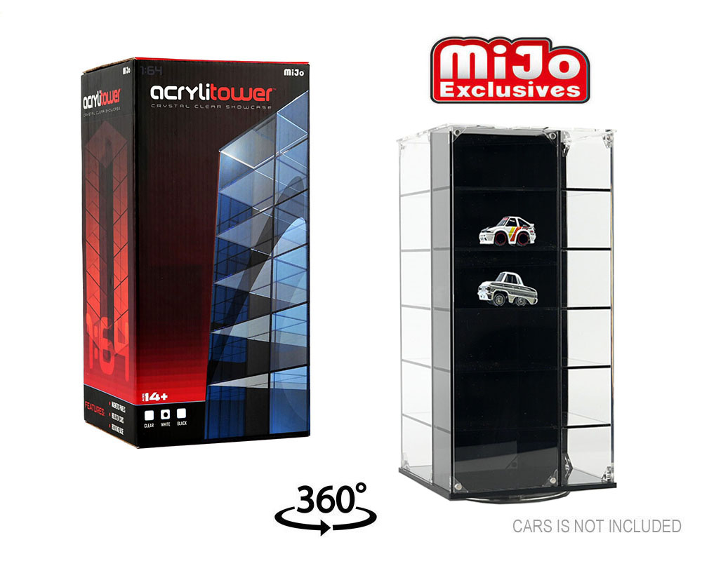 Vitrine Spinner 1:64 Acrylitower 24 Voitures Noire - MiJo Exclusives - MJ17032B