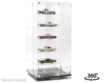Vitrine Spinner 1:64 Acrylitower 24 Voitures Transparente - MiJo Exclusives - MJ17032