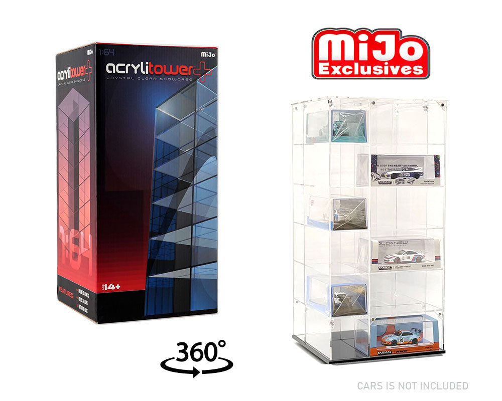 Vitrine Spinner 1:64 Acrylitower+ 24 Voitures - MiJo Exclusives - MJ19032C