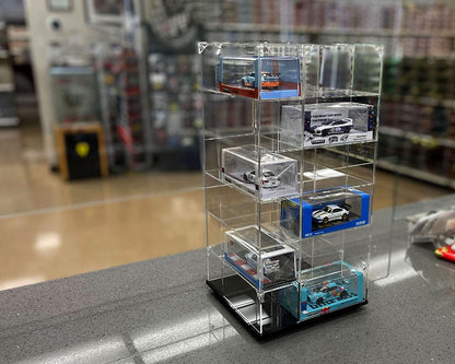 Vitrine Spinner 1:64 Acrylitower+ 24 Voitures - MiJo Exclusives - MJ19032C