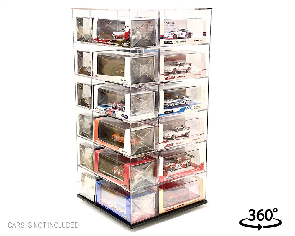 Vitrine Spinner 1:64 Acrylitower+ 24 Voitures - MiJo Exclusives - MJ19032C